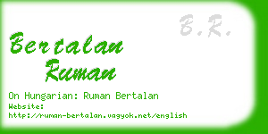 bertalan ruman business card